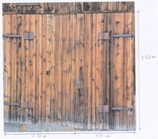 Holztor Scheunentor Doppeltor gebraucht 2.57m x ...
