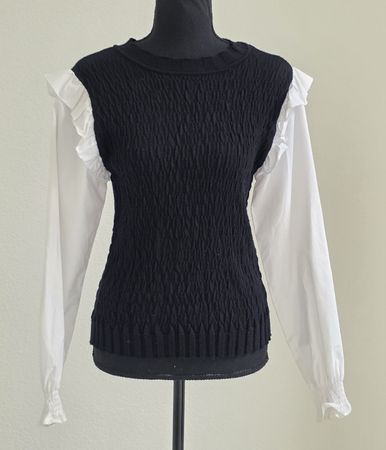 Damen Pullover schwarz weiss Grösse 36/ 38