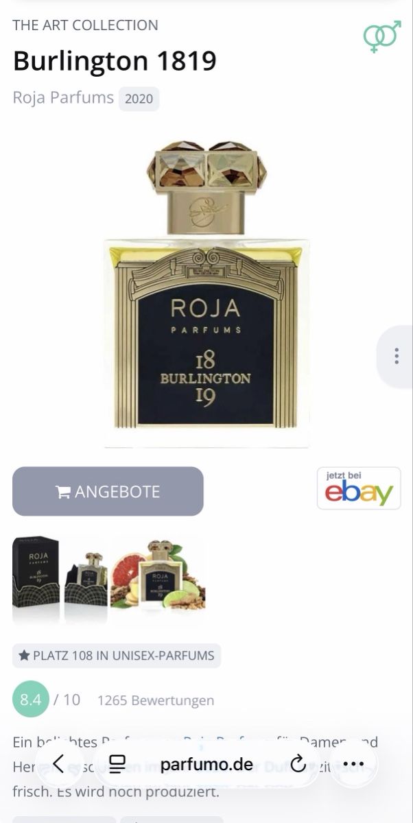 Roja Profumi & Eau de Toilette: Roja Parfums - Burlington 1819 100ml – Usato da Romanshorn venduto da jannishko 3