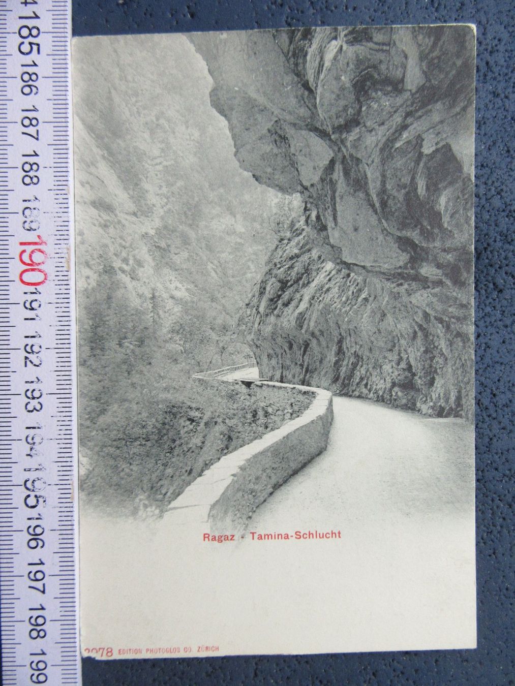 Cartoline postali: RAGAZ 1906 TAMINA SCHLUCHT AK SG BUG – Usato da Ettingen venduto da Hausi4711
