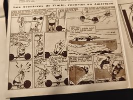 5 magazines 1936 planche Hergé reporter en AMÉRIQUE Tintin