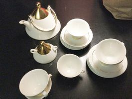 Designklassiker Tee-Service Arabia Finland Harlekin 60er