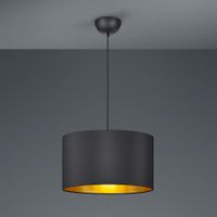 Hängeleuchte, Stoffschirm, 150 cm Höhe