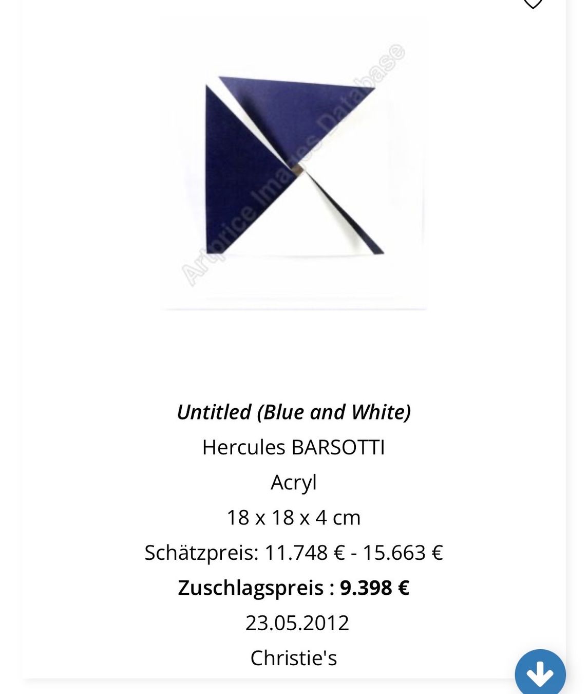 Grafiken & Lithographien: Hércules Barsotti: Sin Titulo (Multiple) 1964 – Gebraucht aus Basel von Kunstkontor 7