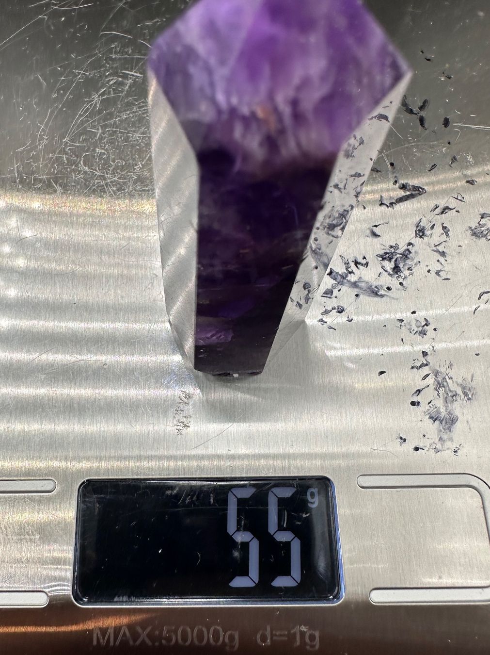 Mineralien & Heilsteine: Chevron Traum Amethyst Obelisk, Spitze – Neu und originalverpackt aus Männedorf von Handschmeichler 3