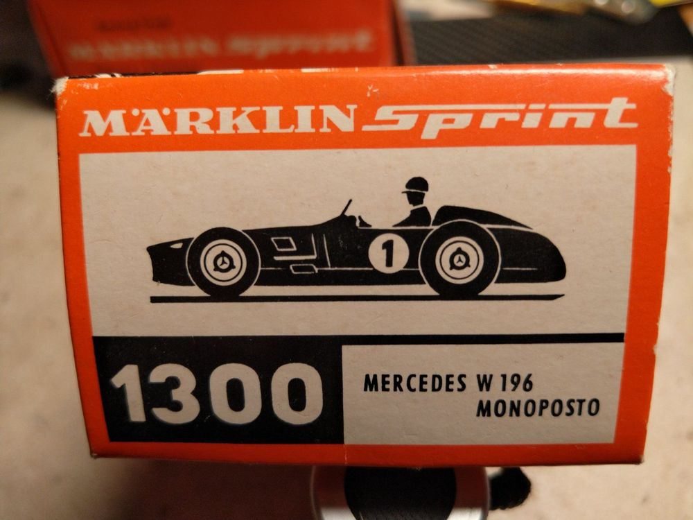 Märklin 8010 – Mercedes W196 1:43, Miniature Argent, état D'usage
