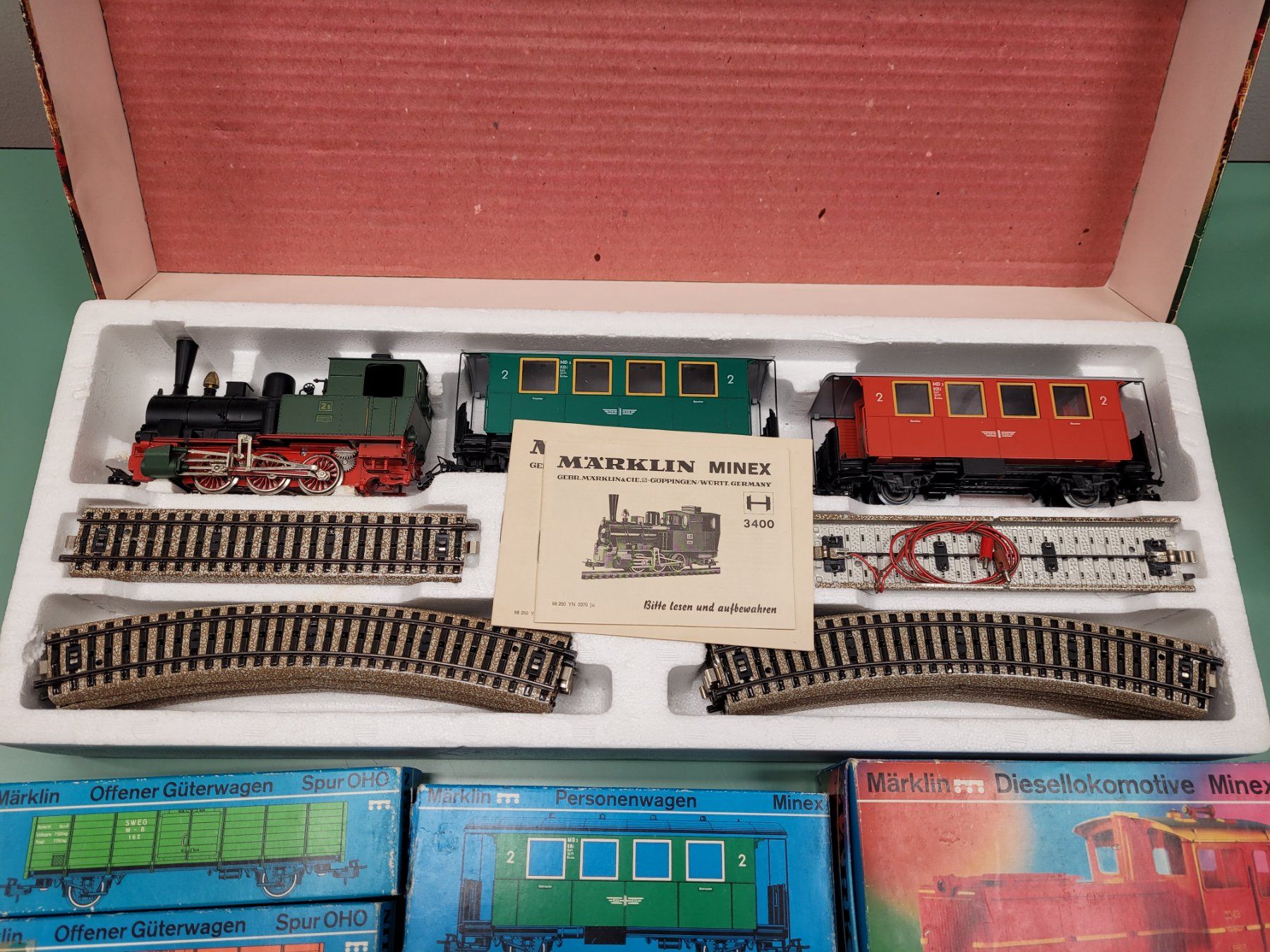 Märklin Modellini di ferrovie: Grosses Märklin Minex Set, Spur 0e – Usato da Perlen venduto da AhvidEvG 2
