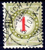 NACHPORTO ZIFFERMUSTER  VOLLSTEMPEL ZÜRICH 1909 ERHALT -26