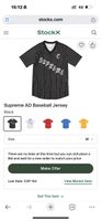 Supreme AD Baseball Jersey T-Shirt M Neu Streetwear