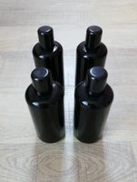 4 Apothekerflasche schwarz mit Schraubverschluss 200 ml, neu
