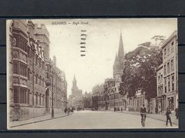 Postkarte Oxford - High Street - 1922