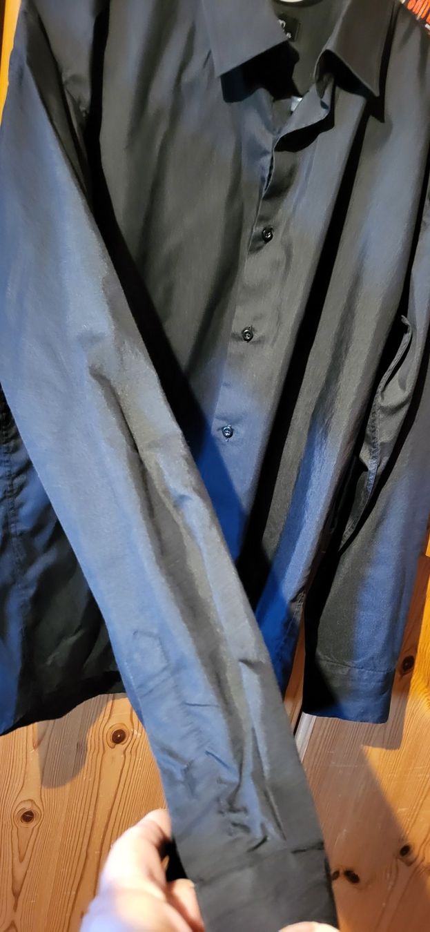 Camicie: Herren Hemd langarm XL schwarz – Usato da Schweizersholz venduto da fuchs06 2