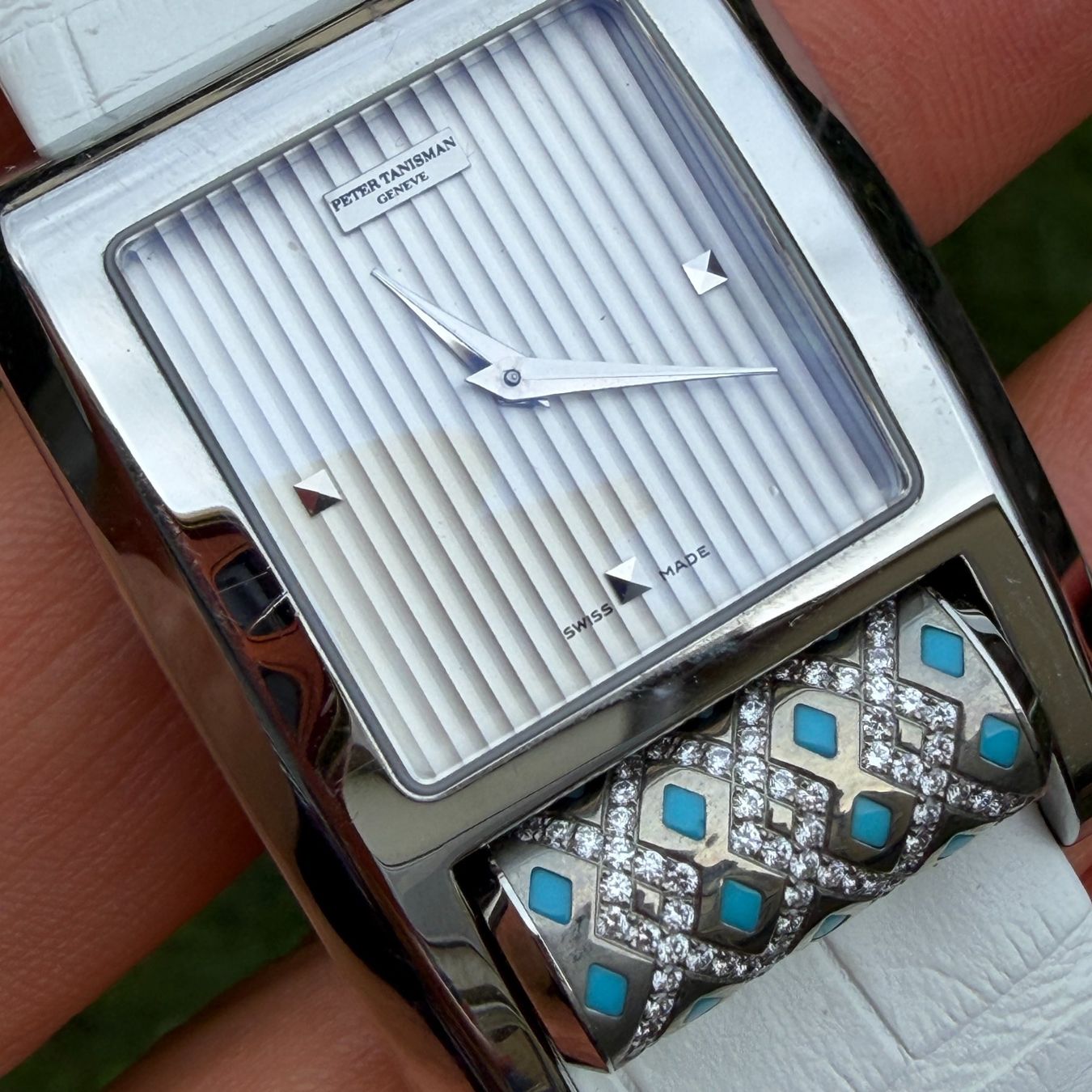 Orologi: PETER TANISMAN Geneve "Carousel" Diamonds Turquoise Watch – Usato da Vésenaz venduto da Grailium 2