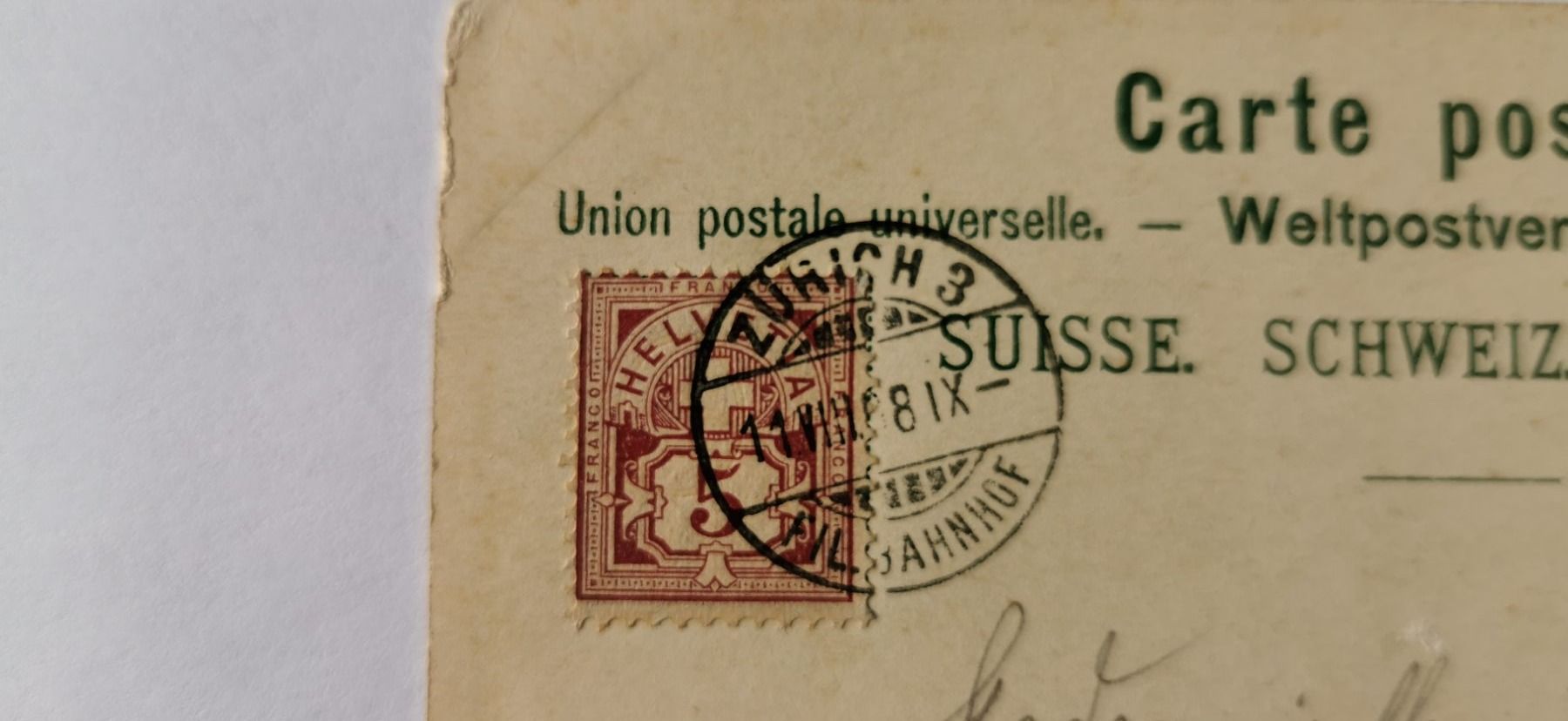 Tutti i francobolli: Carte postale Weltpostverein 1898 – Usato da Aadorf venduto da Chnorli-Furz 2