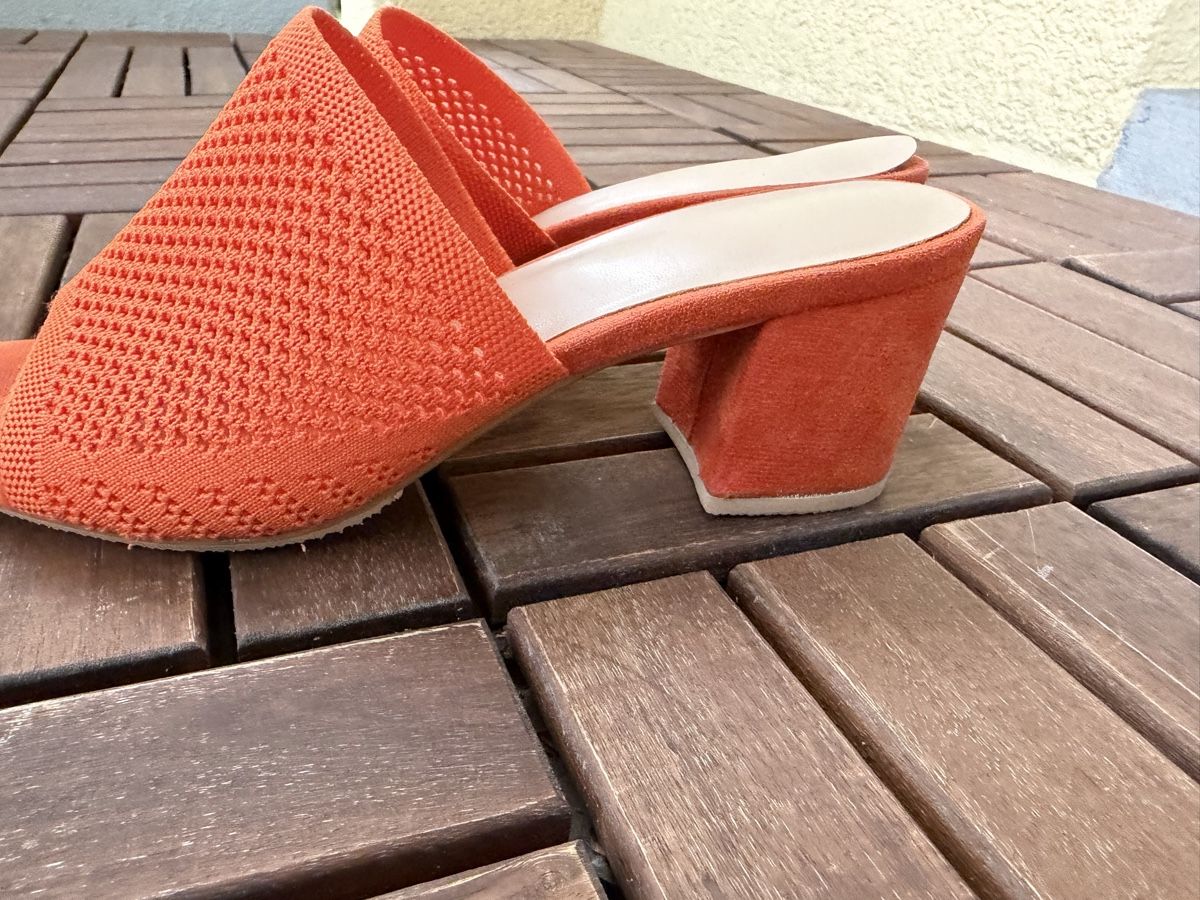 Damenschuhe: Sandaletten orange Gr. 39 mit Blockabsatz – Gebraucht aus Jona von Good_luck_ 1