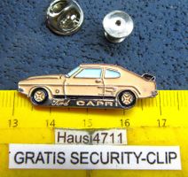 FORD CAPRI GT AUTO PIN GEPRÄGT MIT SECURITY-CLIP