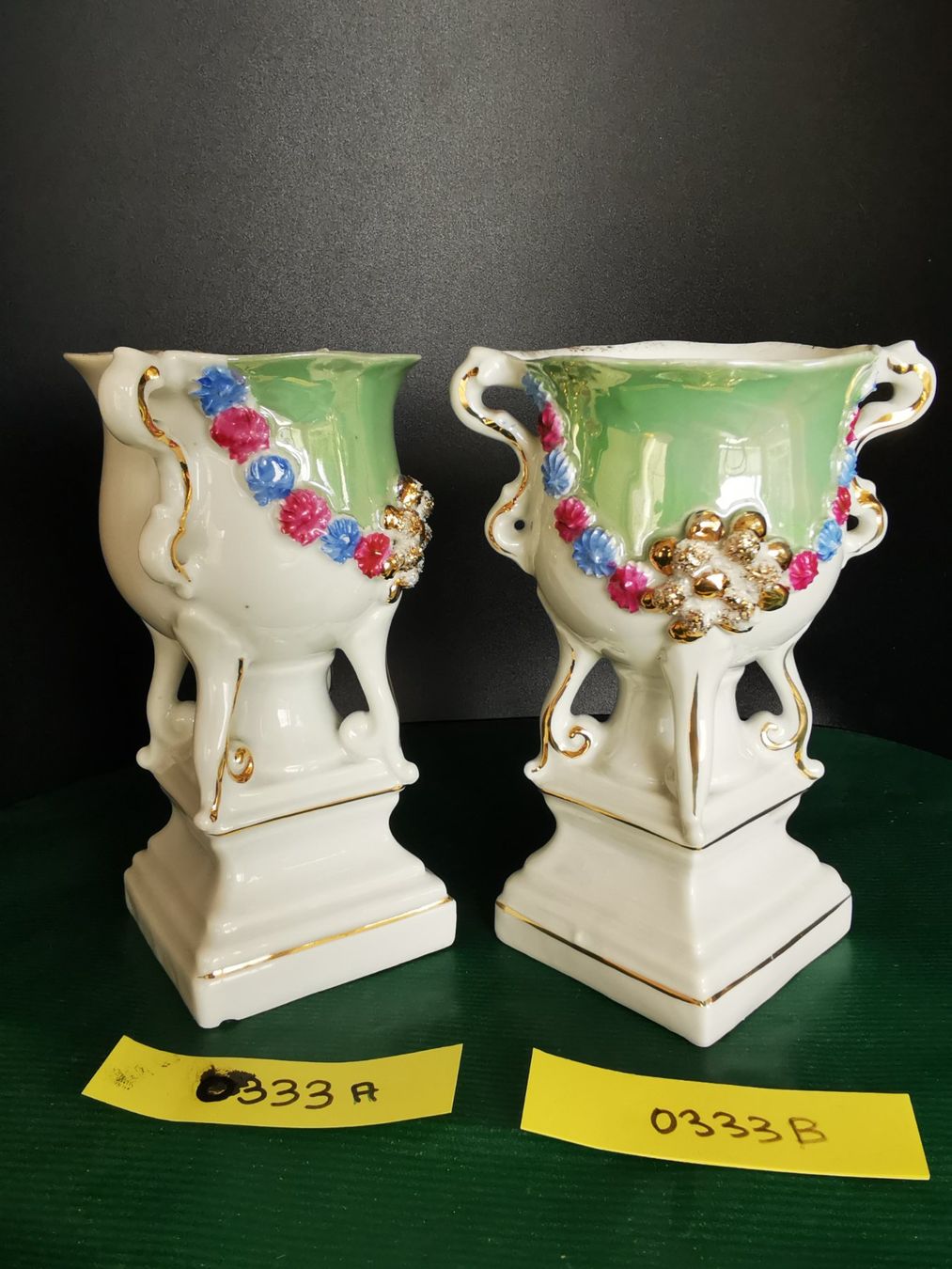 Vasi & Recipienti: 1 Paar Biedermeier-Vasen - Jugendstil – Usato da Dübendorf venduto da aschiduebendorf 6
