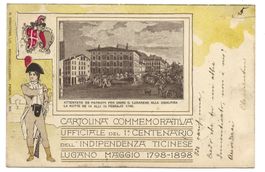 1. Centenario dell' Indipendenza Ticinese Lugano 1798-1898
