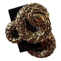 Roberto Cavalli Gold Snake Ring with Black Stone Detail💍🐍✨