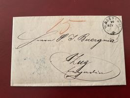 1855 Faltbrief mit Inhalt Wadenschweil - Zuz Stempel Chur