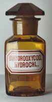 Seltene Apothekerflasche DIHYDROOXYCOD Um 1920 9cm