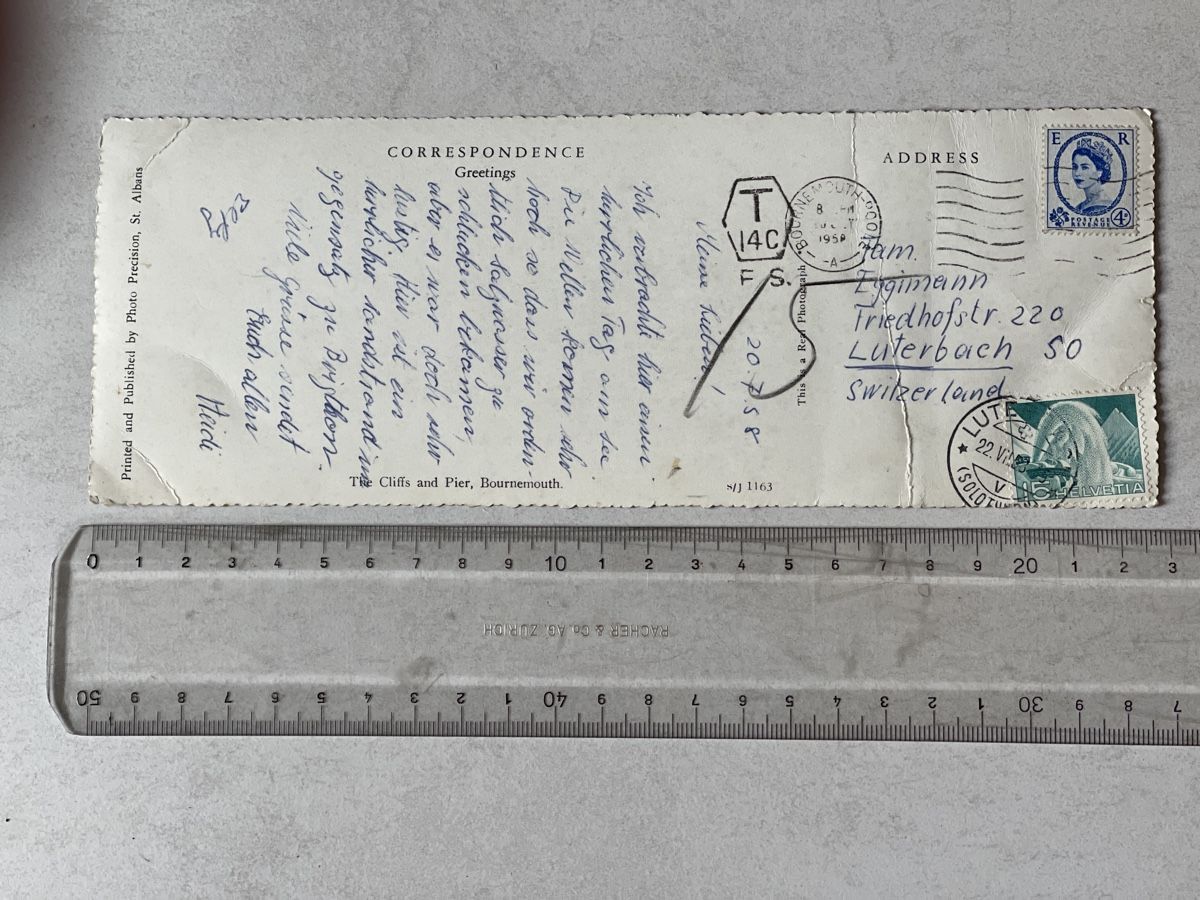 Cartoline postali: Vintage Ansichtskarte Bournemouth, England – Usato da Strengelbach venduto da Aschatan5 1