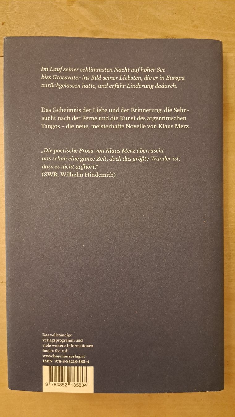 Libri: Klaus Merz, Der Argentinier, Novelle – Usato da Zürich venduto da chusel 1
