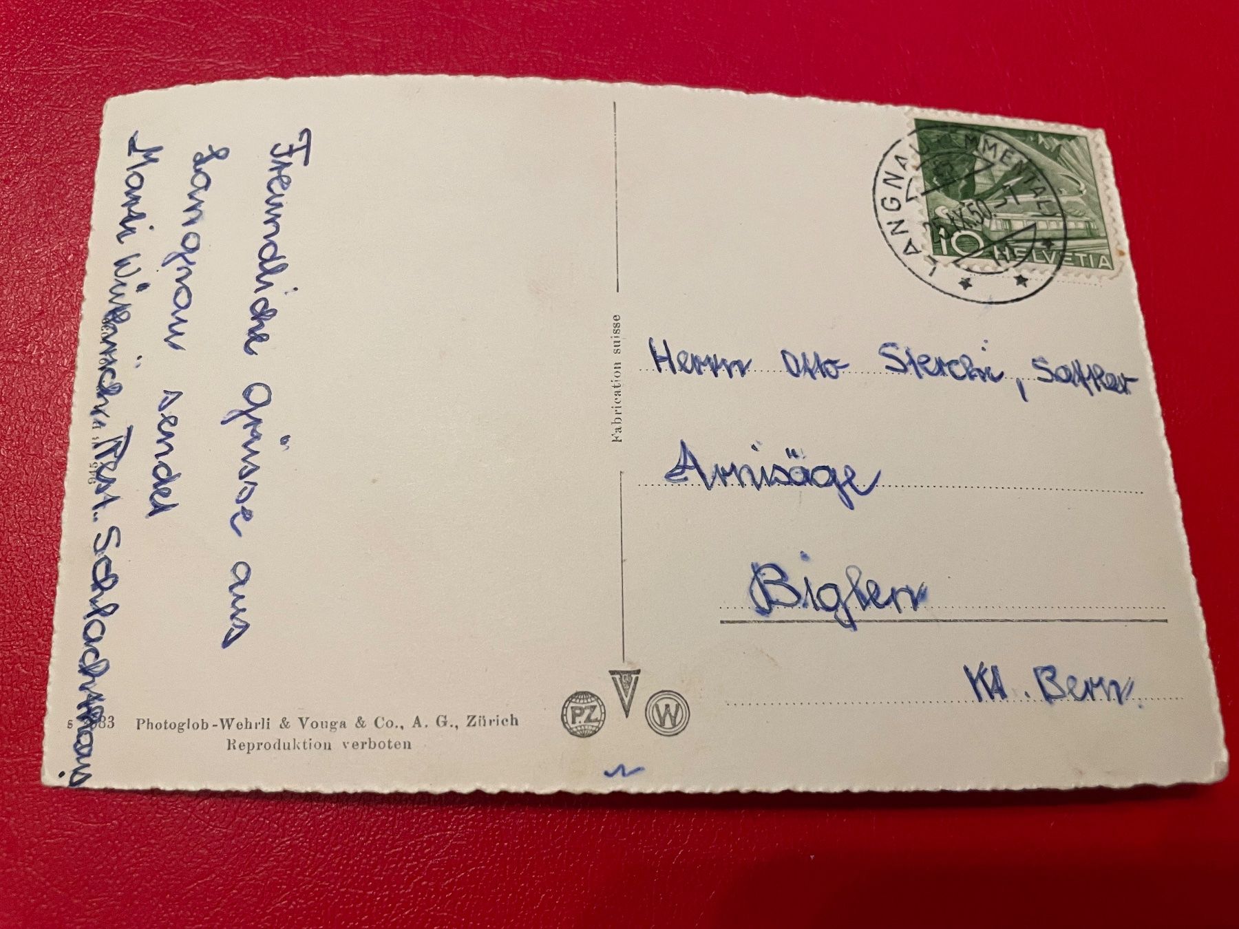 Ansichtskarten: Langnau im Emmental 1950 – Gebraucht aus St-Légier-La Chiésaz von Theo005 1