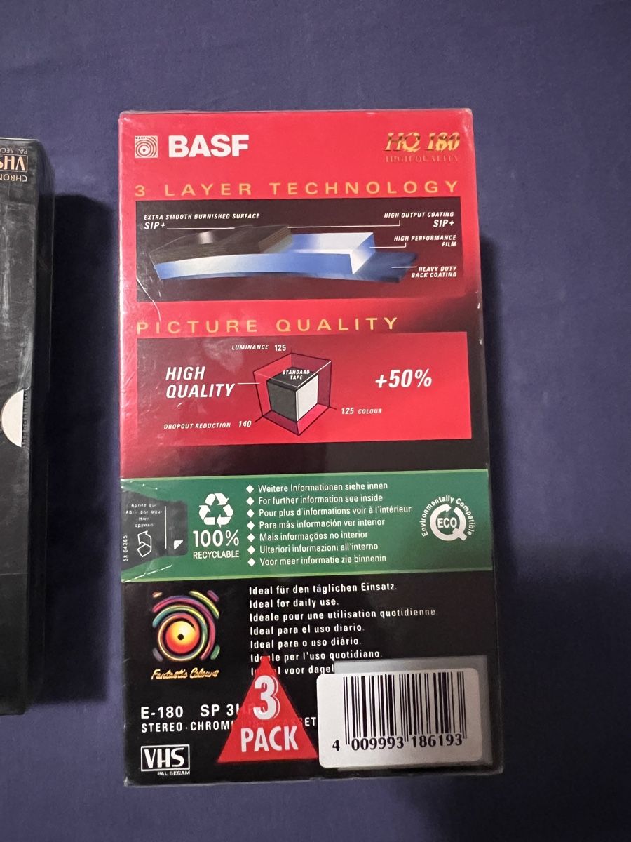 Cassette vuote: Videocassette VHS TDK BASF MELECTRONIC E-120 E-180 HSH240 CH – Usato da Massagno venduto da Pampafiji 1