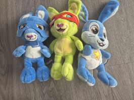 3 Hasen Kuscheltiere Stofftiere, Top Zustand