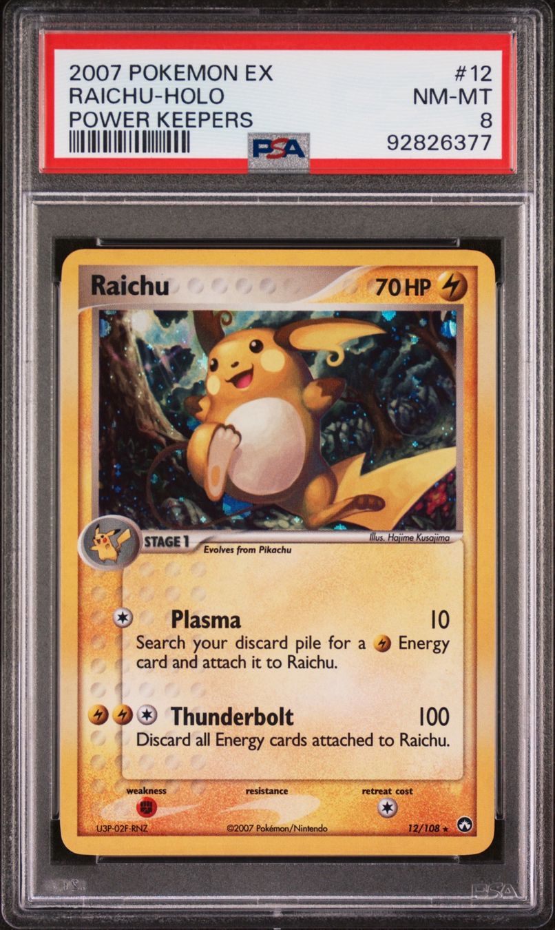 Pokémon Carte collezionabili: PSA 8 RAICHU-HOLO POWER KEEPERS #12 – Usato da Zürich venduto da pokemon_cards