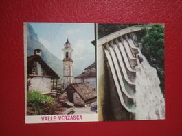 AK Tessin Verzasca Dorfpartie und Stauwerk Diga