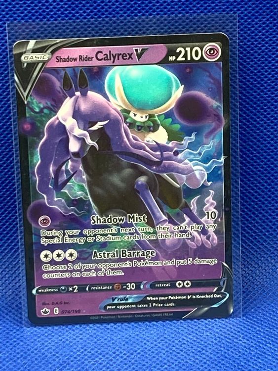 Pokemon Chilling Reign / Shadow Rider Calyrex V 074 / 198 (Neu (gemäss ...