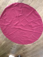 Rundes Tischtuch mit 6 Servietten, rot