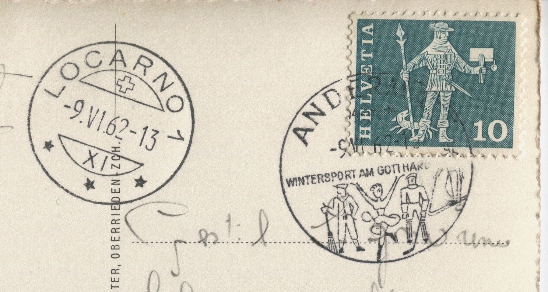 Cartoline postali: Andermatt 1962 – Usato da coglio venduto da Tascia1 1