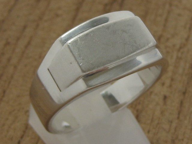 Anelli: Vintage Ring Silber 925 + MP Gravurplatte – Usato da Ermatingen venduto da Decovin 2