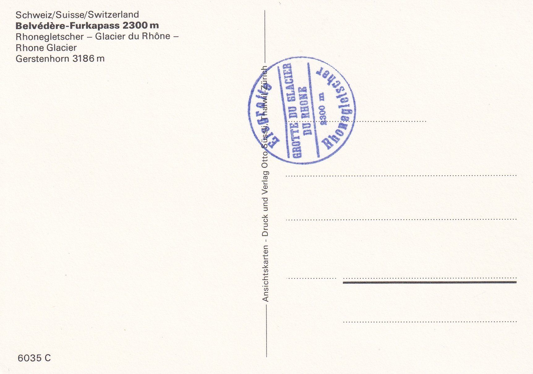 Cartoline postali: Belvédère-Furkapass /ay – Usato da Hombrechtikon venduto da Rudolf07 1