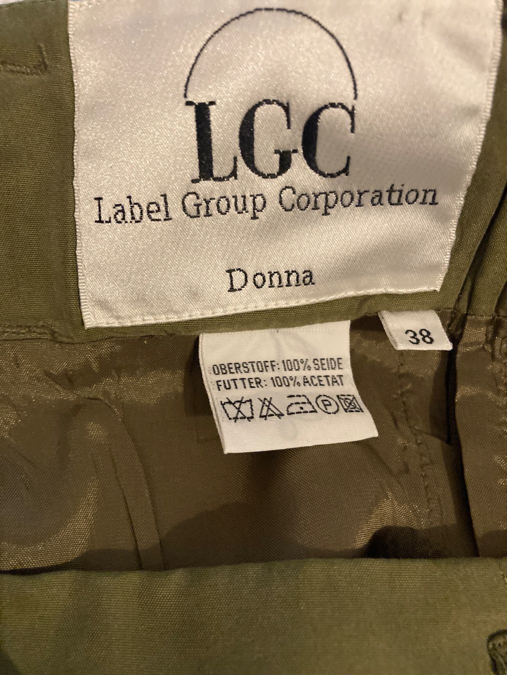 Gonne: 100% Seidenrock LGC Donna, khaki, Gr. 34 – Usato da Stetten AG venduto da Hanya 5