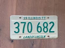 🇺🇸🇺🇸 USA Nummernschild #  ILLINOIS 1977  # 🇺🇸🇺🇸