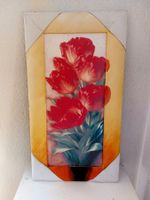 Gemaelde auf Holz -Blumen 45x24cm