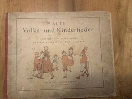 1890 Jg Volks- und Kinderlieder - Attinger - mit Noten!