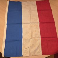 Frankreich Flagge 65x55 breit Stoff gebraucht Zustand