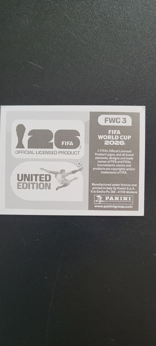Panini Carte collezionabili: Panini World Cup 2026 - Fwc 3 – Nuovo (secondo la descrizione) da St-Maurice venduto da happy.family 1