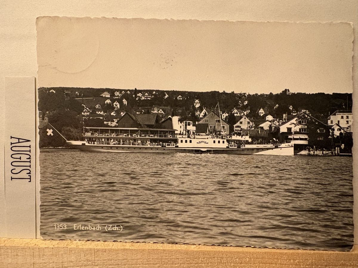 Cartoline postali: AK von Schiff bei Erlenbach – Usato da Rümlang venduto da Brieftaube1