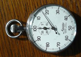 MINERVA - Flyback Stoppuhr - Eindrücker - ø 50 mm -Stahl