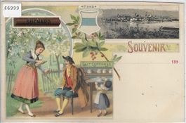 Souvenir de Zoug Zug - Chocolat Suchard - Litho