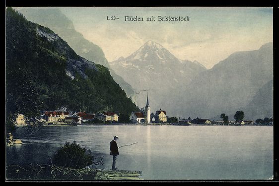Cartoline postali: AK Flüelen, Mit Bristenstock – Usato da Berlin venduto da bartko-reher