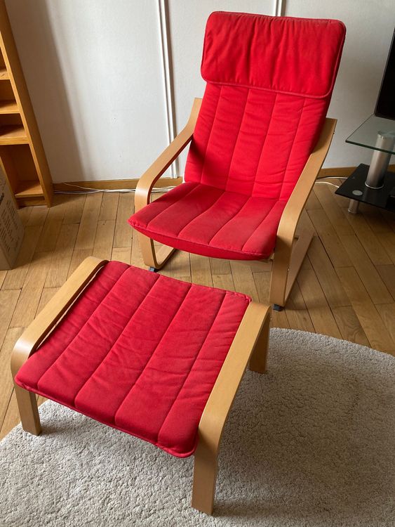 POÄNG Sessel mit Hocker IKEA Kaufen auf Ricardo