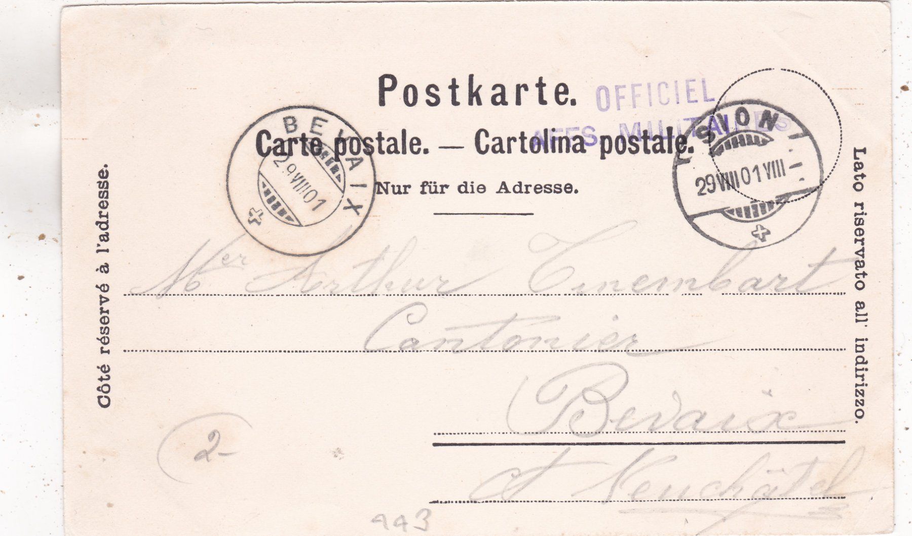 Ansichtskarten: Tourbillon 1901 – Gebraucht aus Herisau von Lisegrat2008 1