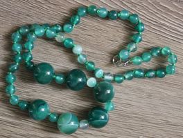 NEU: Achat Kette Collier Achatkette Edelstein Schmuck